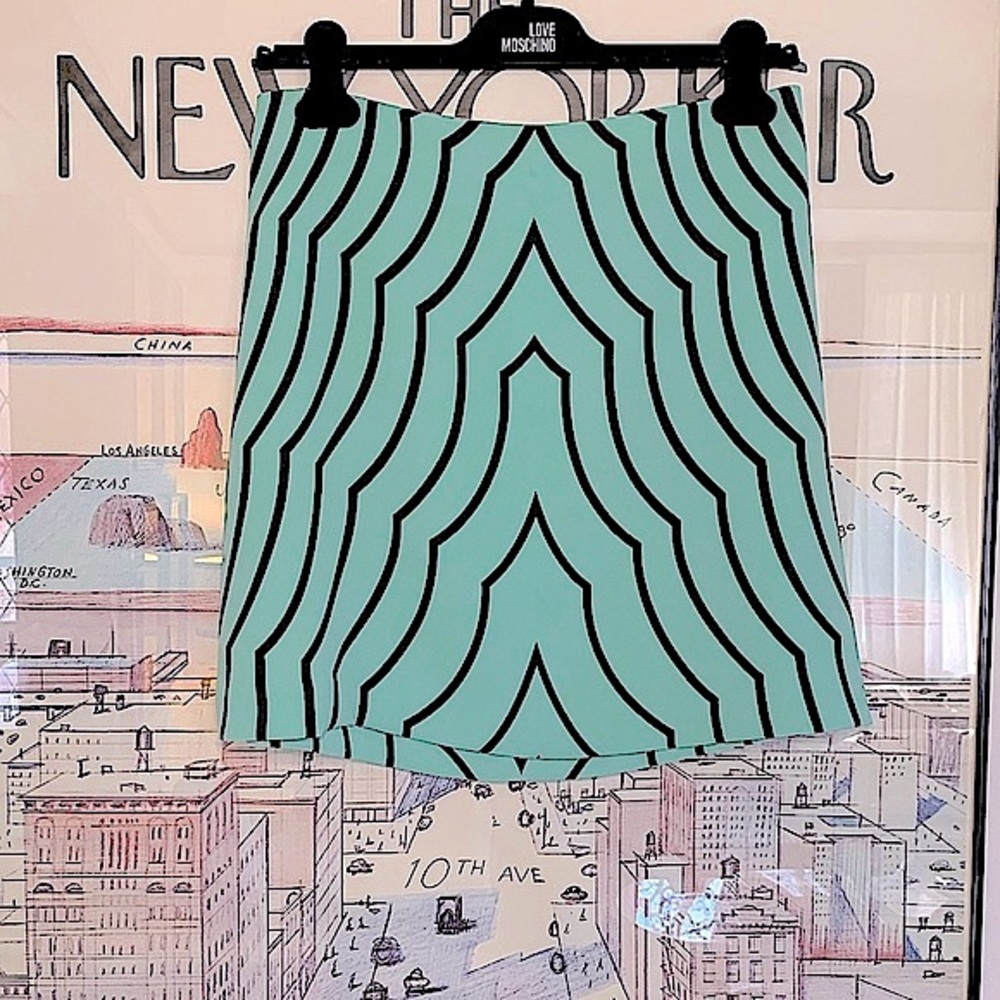 NWT Marc by Marc Jacob’s mint green skirt with black line design size 6
